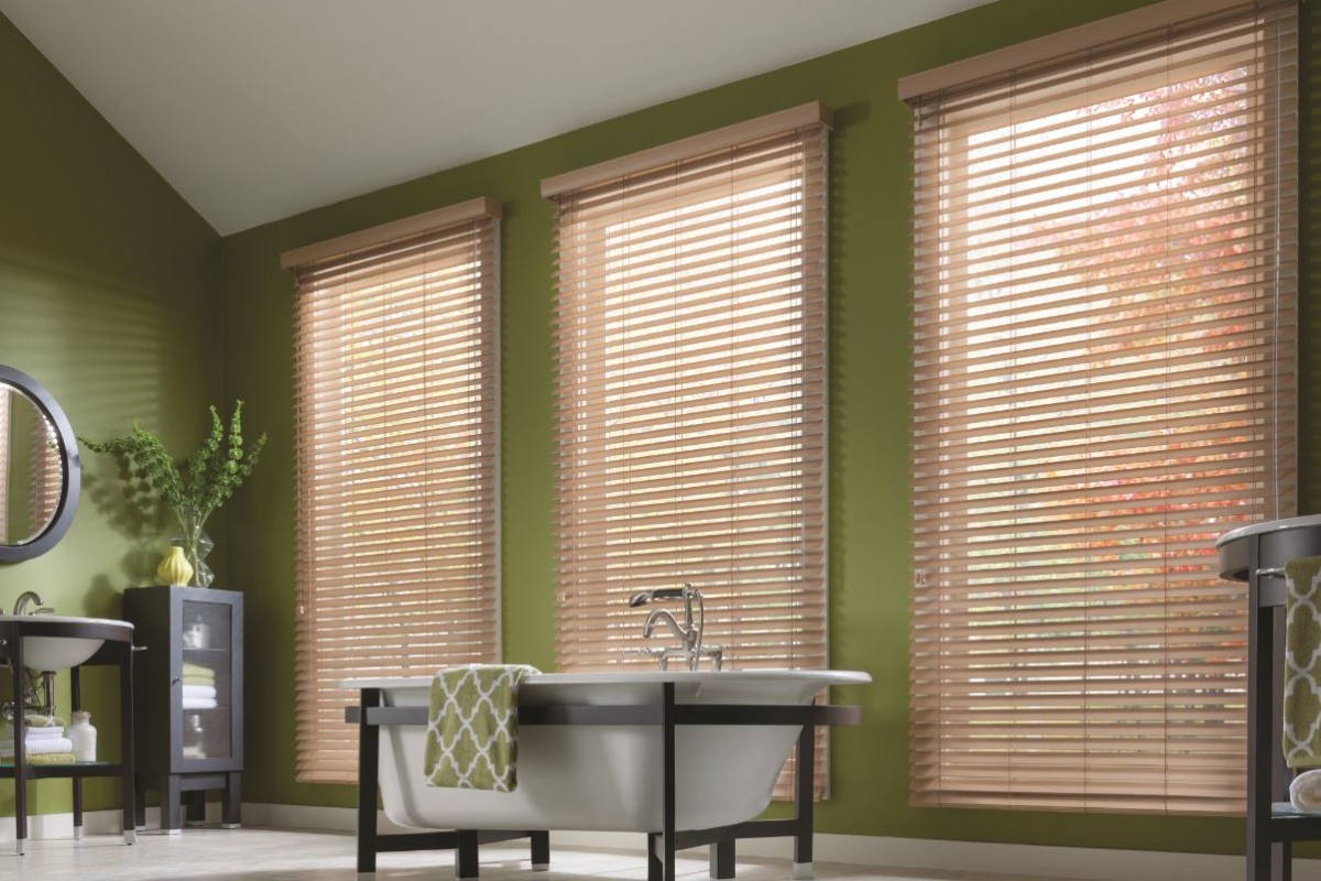 2 1/2” Privacy No Holes Faux Wood Blinds from Direct Buy Blinds